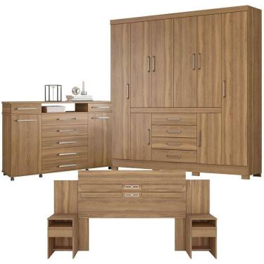 Imagem de Quarto Casal New Realce Com Cômoda London E Cabeceira Triunfo Amendola - Demóbile