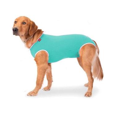Imagem de Roupa Cirúrgica Confortpet Regular Macho e Fêmea Verde para Cães - Tam