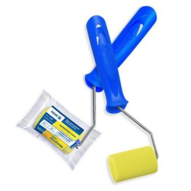 Imagem de Rolo De Pintura Espuma Poliéster 5cm Profissional Com Cabo - Tigre