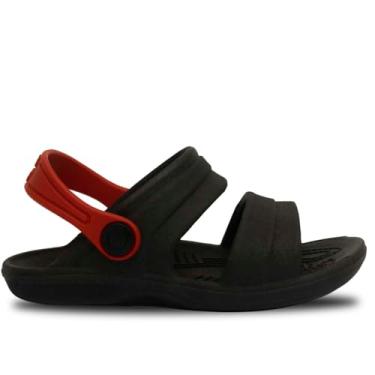 Imagem de Sandalia Papete Infantil Nº 21 ao 32 Babuche Menino Menina Leve Macio Confortavel Antiderrapante 15.12 (Preto/Vermelho, BR, Criança de 1 a 3 anos, Numérico, 22)