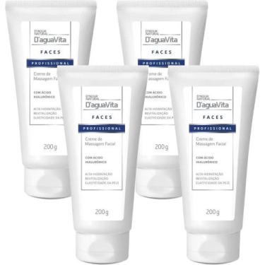 Imagem de 4 Creme Massagem Facial Com Ácido Hialurônico DaguaVita 200G - D'Água 