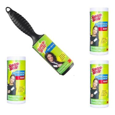 Imagem de Tira Pelo Rolo Adesivo Original Scotch Brite 100x3,1 3m Com 3 Refil