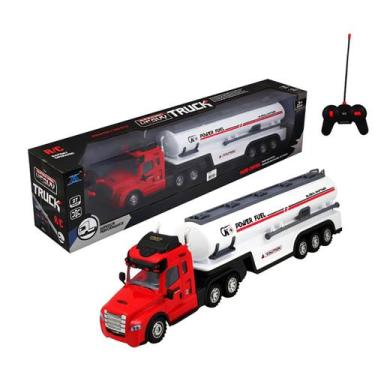 Imagem de Caminhão Carreta Tanque De Controle Remoto Farol E Som - Tesla Store