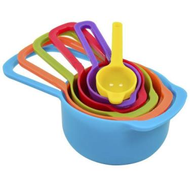 Imagem de Colheres Medidoras para Receitas com 6 Un Plastica Coloridas - Carisma