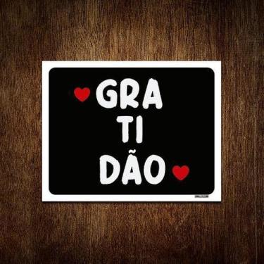 Imagem de Placa Decorativa - Gratidão 27X35 - Sinalizo