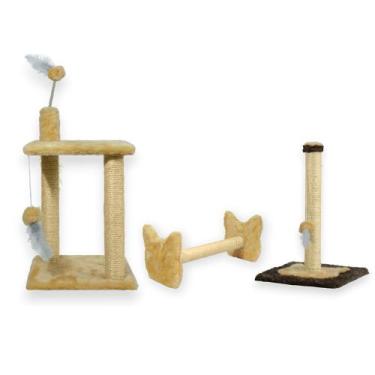 Imagem de Arranhador Para Gatos 2 Plataformas Rede E Brinquedos Poste P Torre Si