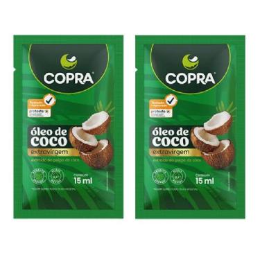 Imagem de Kit 2 Óleo de Coco Copra Extravirgem Sachê 15ml