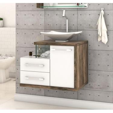Imagem de Gabinete Armário p/Banheiro (Balcão C/cuba L38) Legno 650 - Compace, B