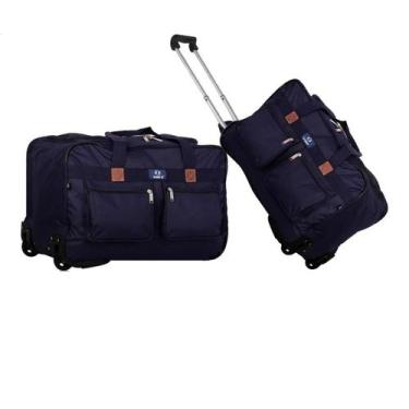 Imagem de Sacola Bolsa Mala De Viagem De Bordo Média Com Rodinhas - Yins, Azul, 