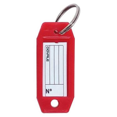 Imagem de Etiqueta Dovale p/ Chaves Modelo 3 Vermelho C/10 unid.