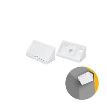 Imagem de Cantoneira Conector de 4 Furos Tampa Branca Pacote 100 Unidades - Mark