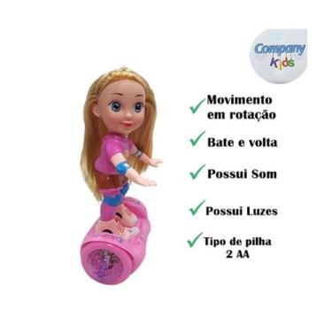 Imagem de Brinquedo Boneca Bate E Volta Patim Roller Brinquedo Meninas - TOYS