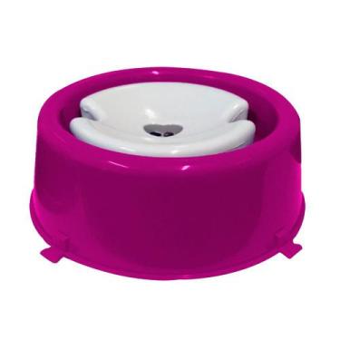 Imagem de Bebedouro Furacao Pet Pelos Longos Classic 1L Rosa - Furacão Pet