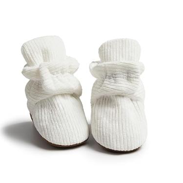 Imagem de Babelvit Botas de lã macia para bebês recém-nascidos, meninos e meninas, meias antiderrapantes para bebês que caminham no tornozelo para o inverno, 003 branco, 12-18 Months Toddler