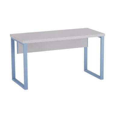 Imagem de Mesa Auxiliar Tubolar PE 40 Pandin 90 Cm Cinza e Azul Dali