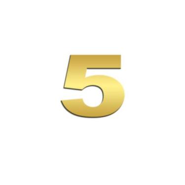 Imagem de Número 5 Potência Para NTG Inox Dourado - Venka
