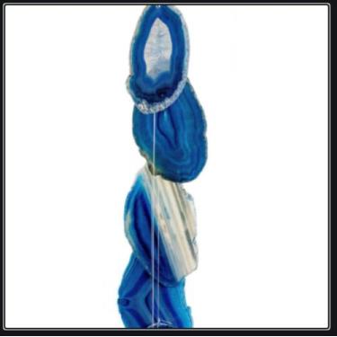 Imagem de Mensageiro Sino Dos Ventos Móbile Ágata Azul 7 pedras Brasil - ToJoia1