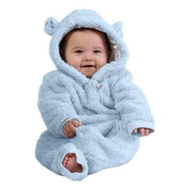 Imagem de Macacão Baby Inverno Bebê Menino Sherpa C Capuz Jolitex 2024 - Babyhoo