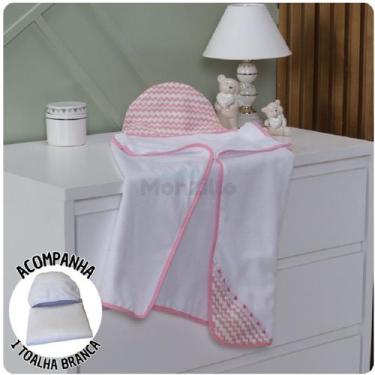 Imagem de KIT 2 Toalhas de Banho Capuz Bebê Estampas - Monzilo Baby Kids, Chevro