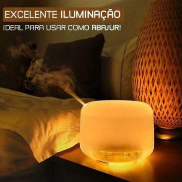 Imagem de Aromatizador Difusor Aromas Elétrico Usb Led 7 Cores 300ml - OEM, Bran