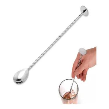 Imagem de Colher Bailarina Coquetel Drinks Inox 25cm Bebida Barman Gin - Mimo St
