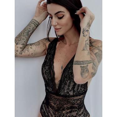 Imagem de Body Strong - Alcinha Decote Super Cavado - Preto - Soe Le Marché, PP