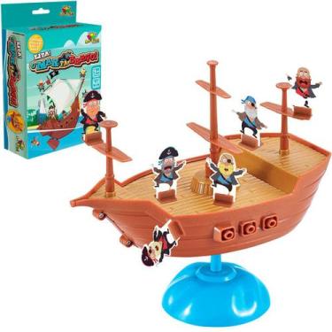 Imagem de Jogo De Equilíbrio Mesa O Mar Tá Bravo Navio Pirata Infantil Art Brink