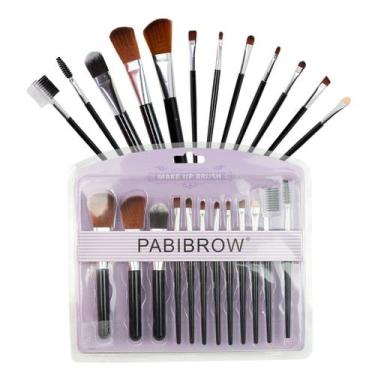 Imagem de Kit 12 Pincéis Conjunto Pincel Precisão Contorno Base Blush - Gringa T