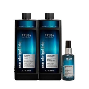 Imagem de Kit TRUSS Uso Obrigatório Shampoo 1000ml + Condicionador 1000ml + Óleo