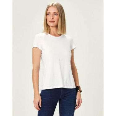 Imagem de Blusa Feminina Gola Careca Manga Curta Básica Malwee R. 4499, Branco, 