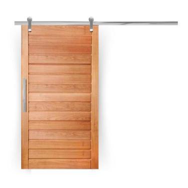 Imagem de Porta de Correr Completa AD01 em Madeira Maciça Tauari com Trilho de A