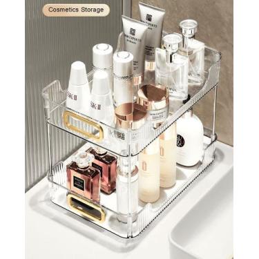 Imagem de Prateleira Organizadora 2 Andares Acrílico Multiuso - Ikaza, Transpare