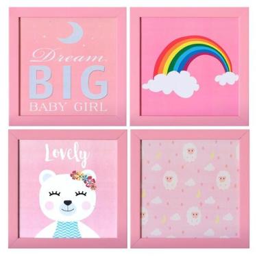 Imagem de Kit Quadrinhos Decorativo para Quarto de Bebê Infantil Menino Menina S