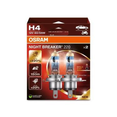Imagem de Par de Lâmpada Halógena Osram Night Breaker 220 H4