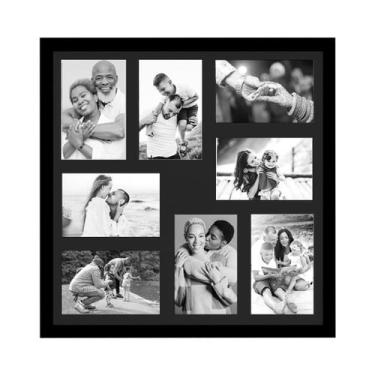 Imagem de Quadro Multifotos 40x40 com 8 Molduras para Fotos com Vidro e Paspatur