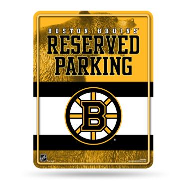 Imagem de Placa de metal NHL Boston Bruins 21 cm x 28 cm para decoração de estacionamento