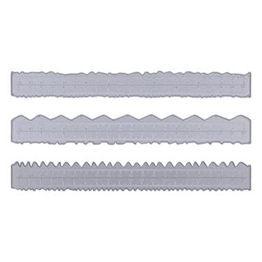 Imagem de Régua de bordas irregulares, régua de rasgar papel de metal para artesanato em papel, régua de borda deckada e cortes para fazer cartões, scrapbooking e rasgar DIY, ideal para