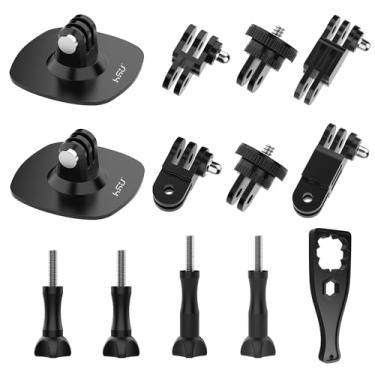 Imagem de HSU Suporte adesivo flexível com adesivo 3M, braço de ajuste na mesma direção e vertical compatível com Insta360 X4 X3 X2 X One RS, GoPro Hero 13/12/11/10/9/8/7, GoPro Max, câmera de ação DJI Osmo