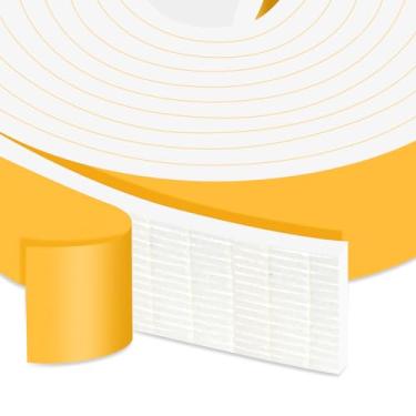 Imagem de Trisiki Isolamento de Vedação de Células Fechadas para Várias Vedações de Portas e Janelas, Tiras de Espuma Autoadesivas, Vedação de Ca À Prova de Som e Intempéries, Absorção de Ch (3/4 Pol X 1/8 Pol