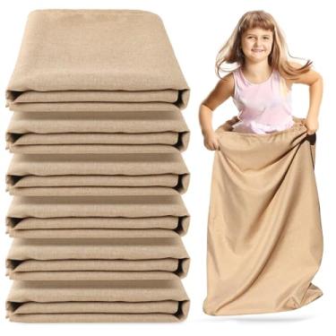 Imagem de Sacos de corrida de saco de batata extra espesso, 60 cm x 99 cm, jogos de gramado ao ar livre para adultos e crianças, sacos grandes reutilizáveis de estopa
