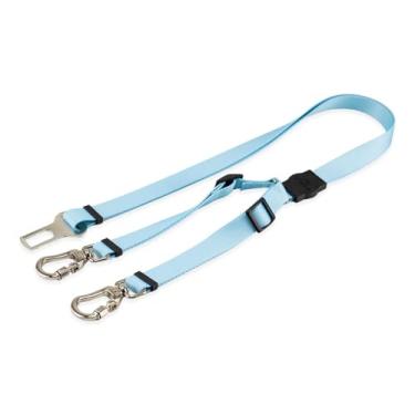 Imagem de Mood Pet Cinto De Segurança Pet Duplo Universal Cachorro Gato Cães Gatos Carro Coleira Adaptador Ajustável (Sea)
