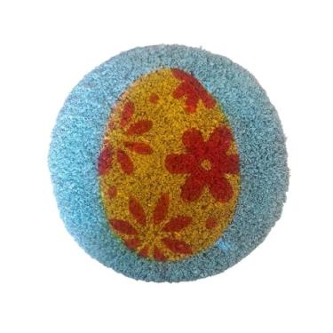 Imagem de Ovo de Páscoa, inserção redonda de 22 cm para capacho de 6 x 7,5 cm, serve para tapete de porta Calloway Mills 160012436