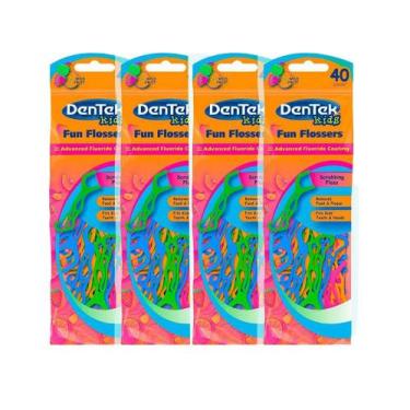 Imagem de Kit Fio Dental Kids DenTek Fun Flossers 160 unidades