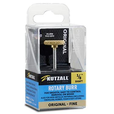 Imagem de Kutzall Original Rotor Saw Rotary Burr, cano de 1/8", fino – Fixação de madeira para Dremel, Foredom, DeWalt, Milwaukee. Carboneto de tungstênio abrasivo, diâmetro de 3/4" (19 mm). Comprimento x 3,1 mm, RS-34-EG