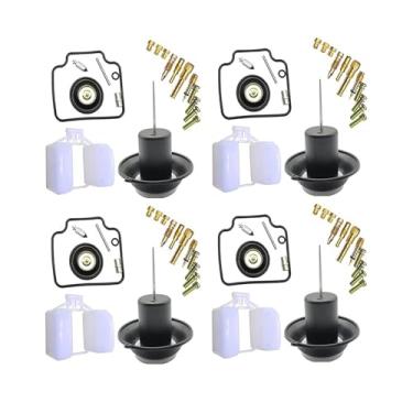 Imagem de Kit de reparo de carburador para Helix Fusion CH250 Big Ship 22 CN250 com válvula de agulha de diafragma de gaxeta flutuante (4 conjuntos)