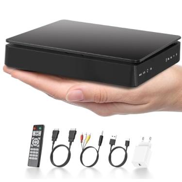 Imagem de Mini Leitor de DVD HD - Dvd Player, Cd Player, Dvd Player Hdmi, Leitor de Dvd, Aparelho Dvd, Leitor de Cd, Toca Cd, Cd Player Portatil, Leitor de Dvd Externo, Fonte de Alimentação DC-5V-2AUSB