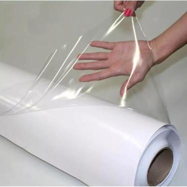 Imagem de Plastico Pvc Cristal Transparente ImpermeáVel Gramatura 0.20 Revestimentos Toalha De Mesa Toldos(2m x 1,40m)