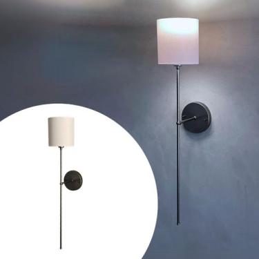 Imagem de Arandela De Parede Industrial Sem Interruptor Com Cupula Bege, Branco 