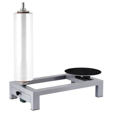 Imagem de Bancada de embalagem de filme elástico manual de paletes, máquina de embalagem de dispensador de filme resistente para filme de 30 a 50 cm, máquina de embalagem de paletes industrial para pequenas