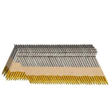 Imagem de SITLDY Pregos emoldurados de 30 a 34 graus, haste de anel de 5 cm x 287 cm, 1000 unidades, pregos de fita de papel galvanizado mergulhado a quente com cabeça D, para pregador de moldura de 30 a 34